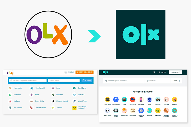 Zmiana logo portalu OLX.