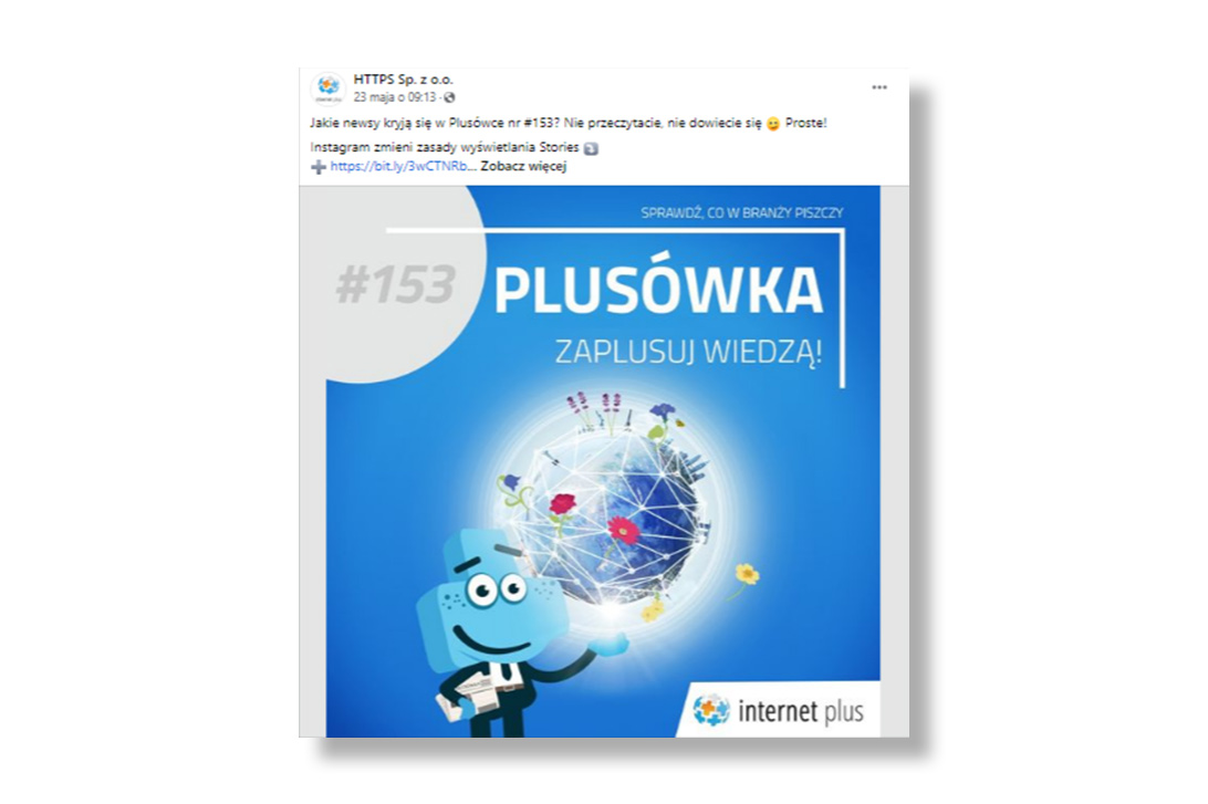 Seria Plusówka tworzona przez agencję Internet Plus, która koncentruje się na newsach w branży
